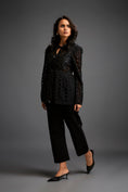Load image into Gallery viewer, Cutout Jacket With Structured Zipper Closure, Metallic Silver Lining And Pants