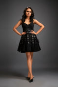 Load image into Gallery viewer, Strappy Dress With Green 3-D Embellishments On Skirt