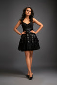Load image into Gallery viewer, Strappy Dress With Green 3-D Embellishments On Skirt