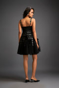 Load image into Gallery viewer, Strappy Dress With Green 3-D Embellishments On Skirt