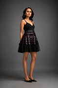 Load image into Gallery viewer, Strappy Dress With Pink 3-D Embellishments On Skirt