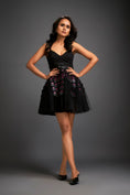 Load image into Gallery viewer, Strappy Dress With Pink 3-D Embellishments On Skirt
