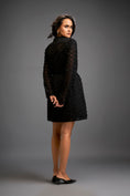 Load image into Gallery viewer, Mesh Dress With Geometric Patterns And Silver Metallic Lining