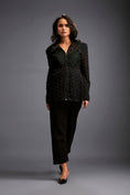 Load image into Gallery viewer, Semi-Sheer Geometric Cutout Jacket With Pants
