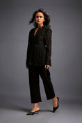 Load image into Gallery viewer, Semi-Sheer Geometric Cutout Jacket With Pants