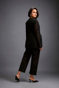 Load image into Gallery viewer, Semi-Sheer Geometric Cutout Jacket With Pants