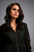 Load image into Gallery viewer, Semi-Sheer Geometric Cutout Jacket With Pants