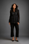 Load image into Gallery viewer, Cutout Jacket With Structured Zipper Closure, Metallic Silver Lining And Pants