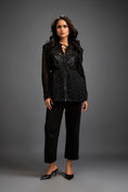 Load image into Gallery viewer, Cutout Jacket With Structured Zipper Closure, Metallic Silver Lining And Pants