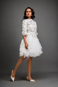 Load image into Gallery viewer, Floral Patterned Dress With Layered Ruffled Sheer Bottom