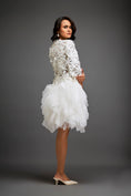 Load image into Gallery viewer, Floral Patterned Dress With Layered Ruffled Sheer Bottom