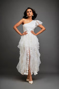 Load image into Gallery viewer, Tiered Tulle Skirt With Geometric Detailing