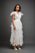 Load image into Gallery viewer, Layered Cascading Sheer Skirt With Intricate Cutwork Detailing