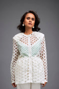 Load image into Gallery viewer, Semi-Sheer Geometric Cutout Jacket