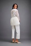 Load image into Gallery viewer, Semi-Sheer Geometric Cutout Jacket With Pants
