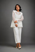 Load image into Gallery viewer, Cutout Jacket With Structured Zipper Closure, Metallic Silver Lining And Pants