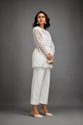 Load image into Gallery viewer, Cutout Jacket With Structured Zipper Closure, Metallic Silver Lining And Pants
