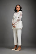 Load image into Gallery viewer, Cutout Jacket With Structured Zipper Closure, Metallic Silver Lining And Pants