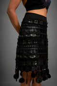 Load image into Gallery viewer, Bold Halter Top With Skirt With Green Metallic Geometric Detailing