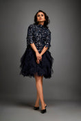 Load image into Gallery viewer, Floral Patterned Dress With Layered Ruffled Sheer Bottom