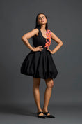 Load image into Gallery viewer, Black Swarovski Floral Bubble Dress