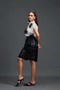 Load image into Gallery viewer, Glossy Laser-Cut Pencil Skirt
