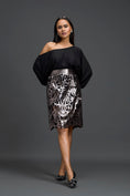 Load image into Gallery viewer, Gunmetal Laser Cutwork Skirt