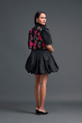 Load image into Gallery viewer, Black 3D Floral Jacket and Taffeta Bubble Dress