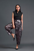 Load image into Gallery viewer, Gunmetal Laser-Cut Trousers