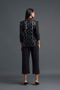 Load image into Gallery viewer, Black Leather Lattice Jacket and Tailored Pants Set