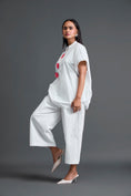 Load image into Gallery viewer, White Floral Patch Co-ord Set