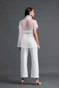 Load image into Gallery viewer, White Layered Halter Three-Piece Co-ord Set