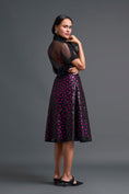 Load image into Gallery viewer, Black Halter Top and Geometric Laser-Cut Skirt Set