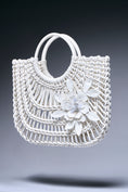 Load image into Gallery viewer, Flora Lattice Leather Tote