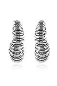 Load image into Gallery viewer, Spiral Fusion Statement Hoops