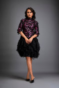 Load image into Gallery viewer, Floral Patterned Dress With Layered Ruffled Sheer Bottom