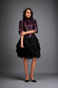 Load image into Gallery viewer, Floral Patterned Dress With Layered Ruffled Sheer Bottom