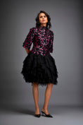 Load image into Gallery viewer, Floral Patterned Dress With Layered Ruffled Sheer Bottom