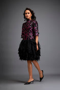 Load image into Gallery viewer, Floral Patterned Dress With Layered Ruffled Sheer Bottom