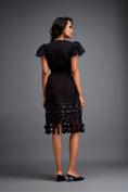 Load image into Gallery viewer, Dress with Structured Shoulders and Textured Hem