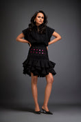 Load image into Gallery viewer, Ruffled Skirt With Structured Blouse And Metallic Embroidered Accents