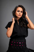 Load image into Gallery viewer, Ruffled Skirt With Structured Blouse And Metallic Embroidered Accents