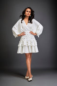 Load image into Gallery viewer, Dress With Layered Skirt With 3-D Accents