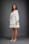 Load image into Gallery viewer, Dress With Layered Skirt With 3-D Accents