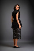 Load image into Gallery viewer, Sleeveless Blazer with Belted Waist & Metallic Skirt