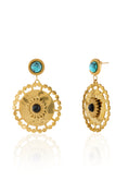 Load image into Gallery viewer, Elara Turquoise Drop Earrings