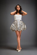 Load image into Gallery viewer, Voluminous Metallic Bubble Skirt