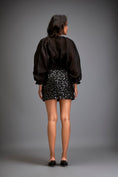 Load image into Gallery viewer, Blouse With Voluminous Sleeves And Textured Mini Skirt