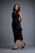 Load image into Gallery viewer, Sheer Swarovski Leaf Top With Asymmetric Skirt