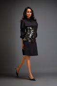 Load image into Gallery viewer, Shirtdress With Metallic Corset And Geometric Cutout Detailing